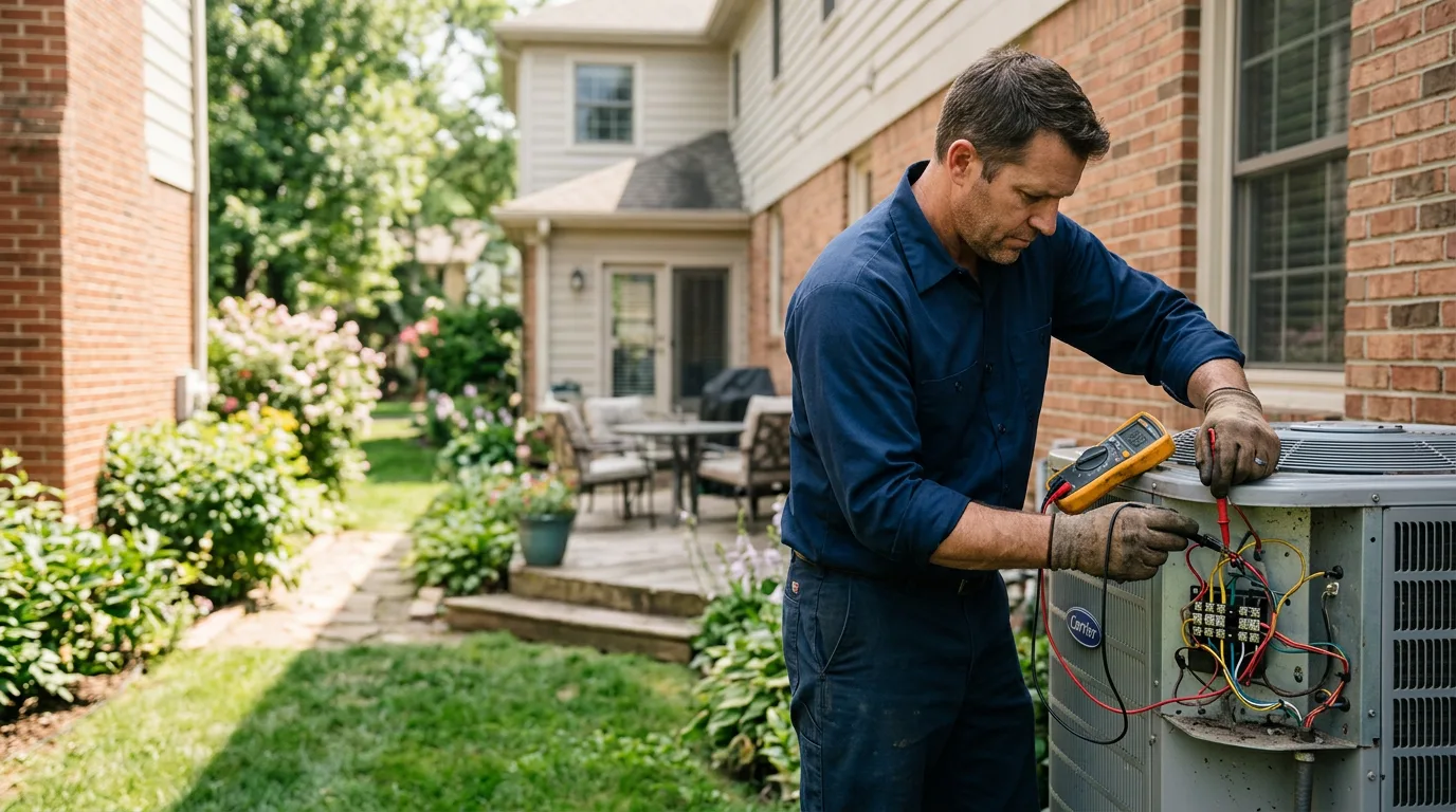 HVAC technician working near Nine Mile Falls, WA